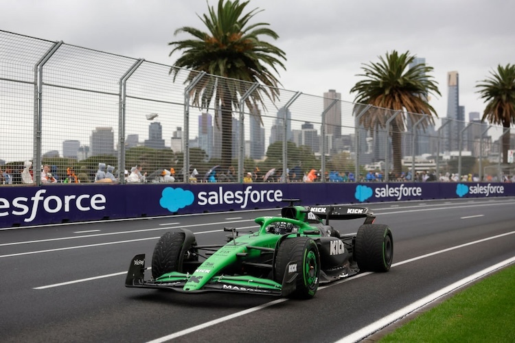 Erstes Rennen in Grün: Nico Hülkenberg in Melbourne in seinem Sauber