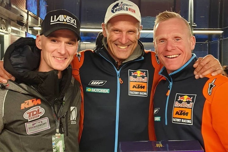 Auch Stefan Everts und Heinz Kinigadner gratulierten Joel Smets