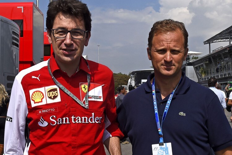 Die Ferrari-Motorentechniker Mattia Binotto und Lorenzo Sassi