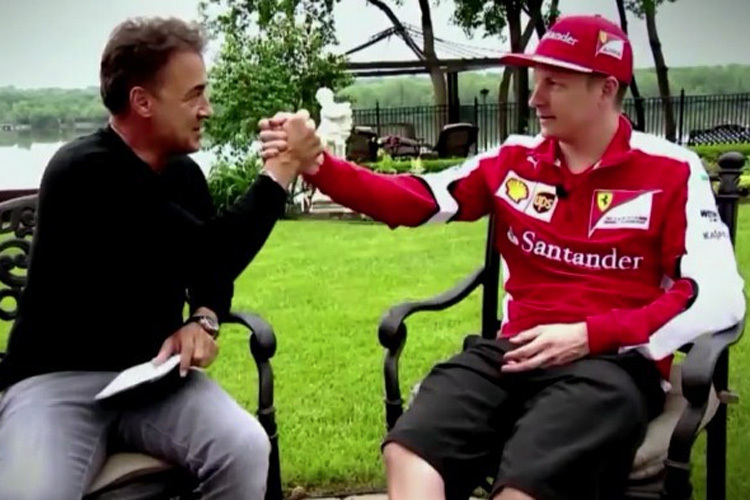 Jean Alesi mit Kimi Räikkönen