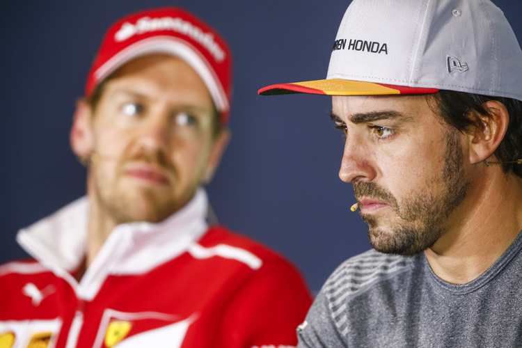 Sebastian Vettel und Fernando Alonso in Spanien