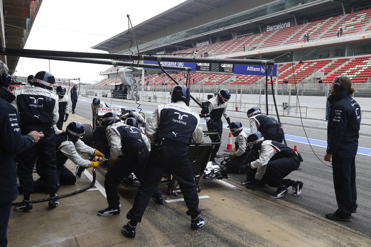 Tagesprogramm: Bottas absolvierte am vierten Testtag in Barcelona viele Boxenstopps