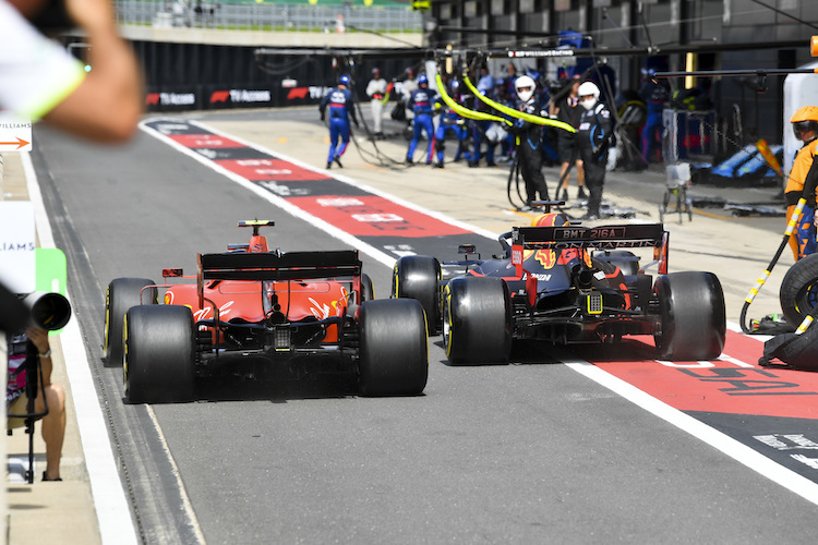 Leclerc gegen Verstappen in der Boxengasse