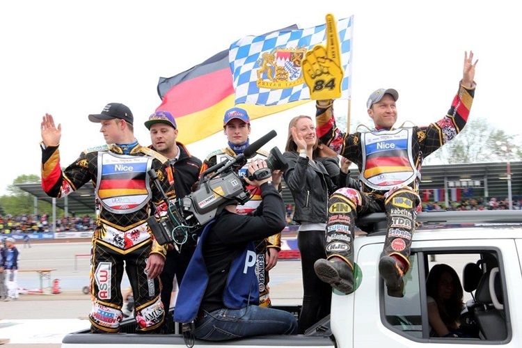 Das Team Deutschland bei der Fahrervorstellung