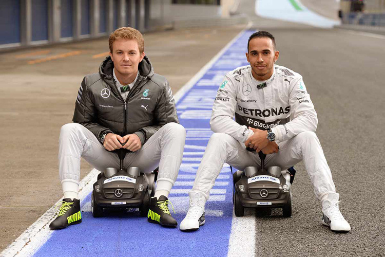 Nico Rosberg und Lewis Hamilton