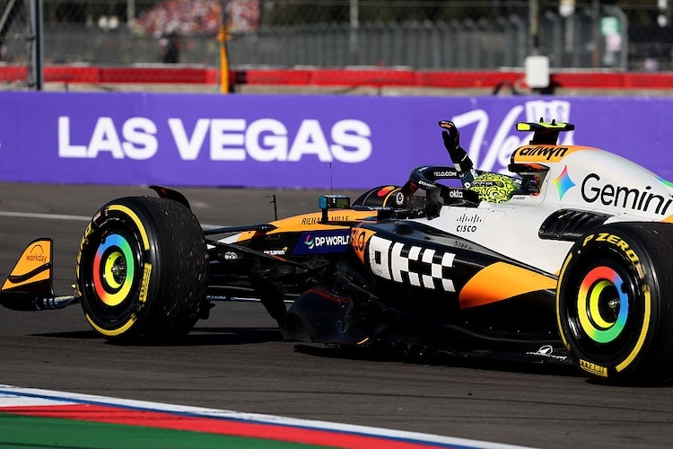Lando Norris gewinnt das Rennen