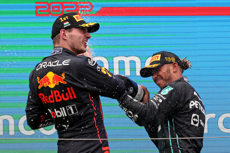 Lewis Hamilton und Max Verstappen