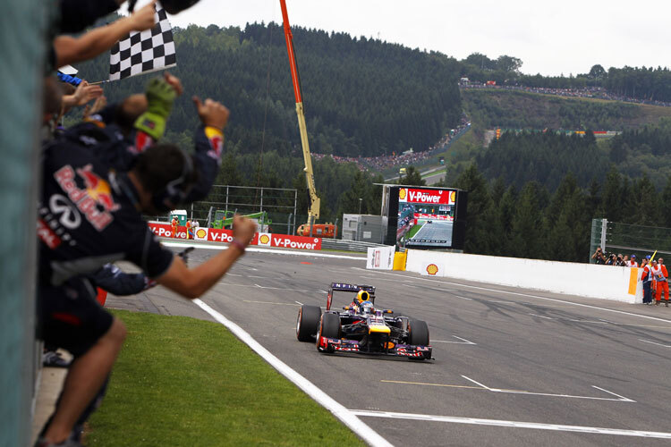 2013 begann in Spa Sebastian Vettels Siegesserie, die bis zum letzten Saisonrennen dauerte
