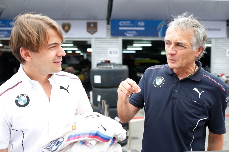 Charly Lamm (re.) und sein Pilot Augusto Farfus