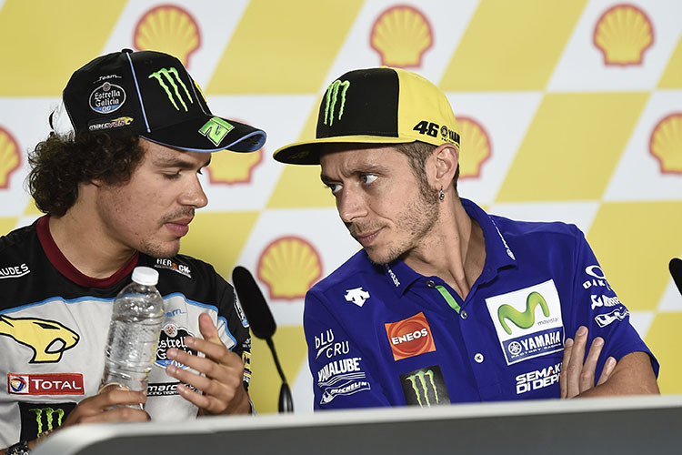 Franco Morbidelli mit Valentino Rossi