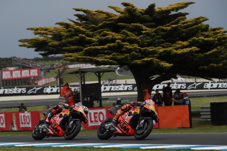 Ersatzpilot Pol Espargaro vor Teamkollege Enea Bastianini