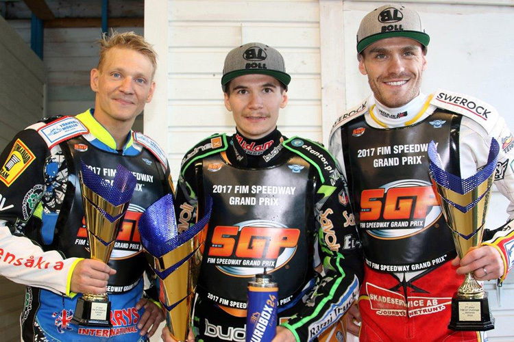 Die Top-3 des Challenges: Fredrik Lindgren, Patryk Dudek und Martin Vaculik (v.l.)