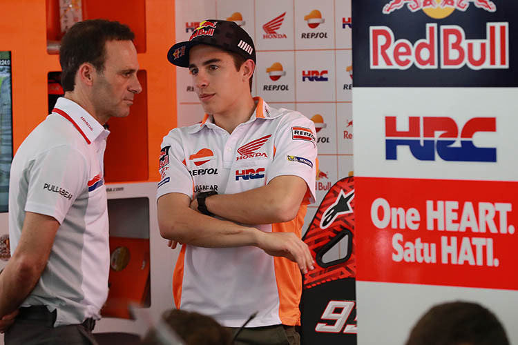 Repsol-Honda-Teammanager Alberto Puig mit Marc Márquez