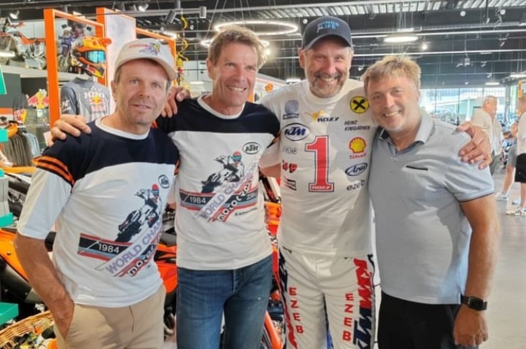 Klaus Kinigadner, Arno Drechsel, Heinz Kinigadner und Jost Capito (von links)