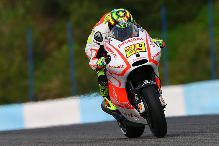 Andrea Iannone mit seiner Ducati GP13