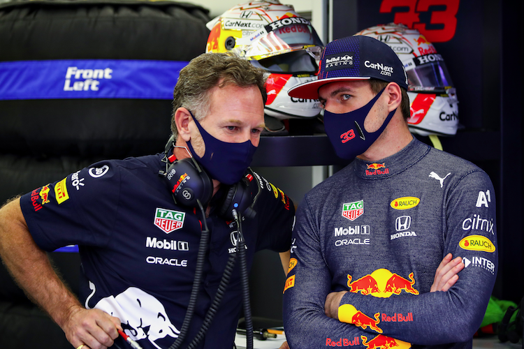 Christian Horner und Max Verstappen