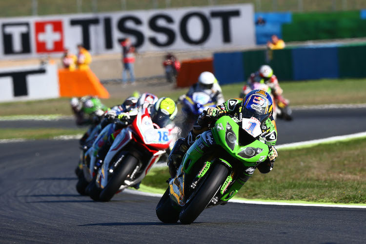 Hier führte Kenan Sofuogu das Rennen in Magny-Cours noch an 