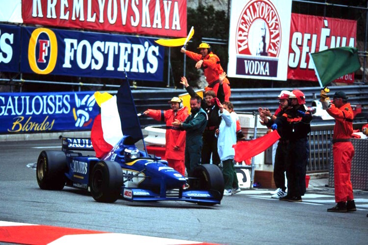 Olivier Panis beim Sensationssieg von Monaco 1996