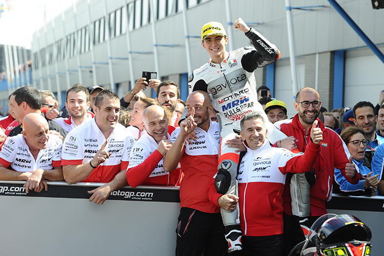 Francesco Bagnaia feierte in Assen den ersten Moto3-Sieg für Mahindra
