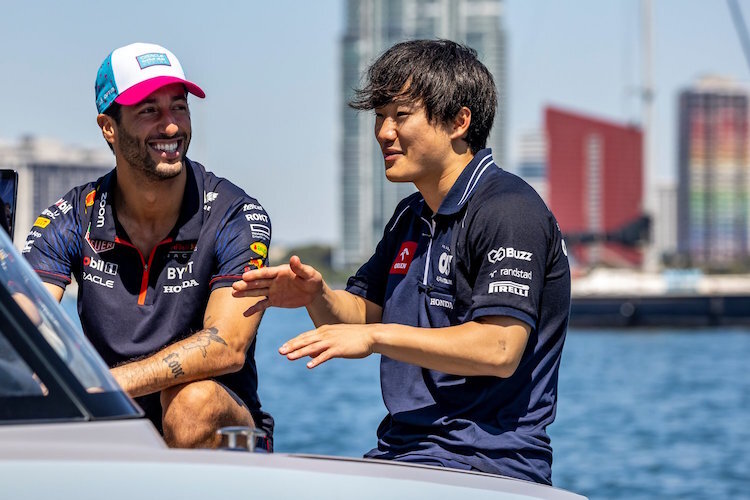 Daniel Ricciardo und Yuki Tsunoda