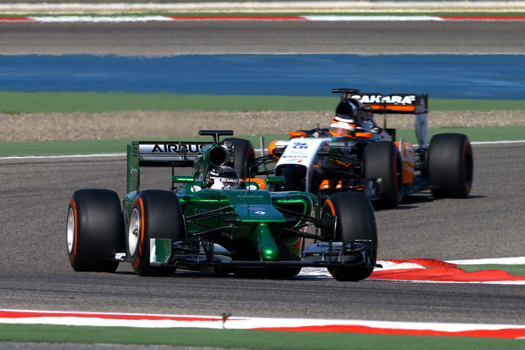 Kamui Kobayashi in Bahrain (vor Nico Hülkenberg)