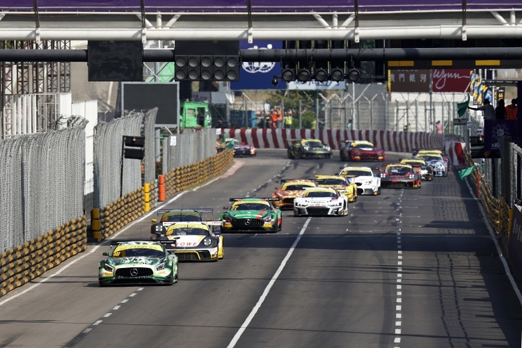 Die GT3-Rennwagen boten beim FIA GT World Cup in Macau immer eine super Show