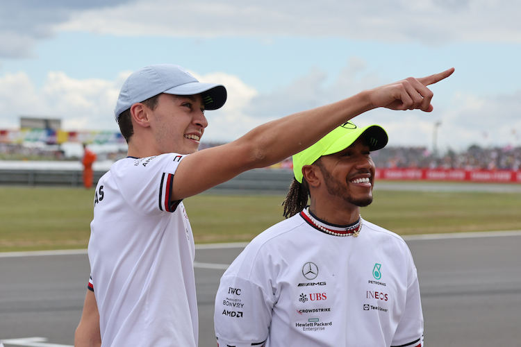 George Russell und Lewis Hamilton