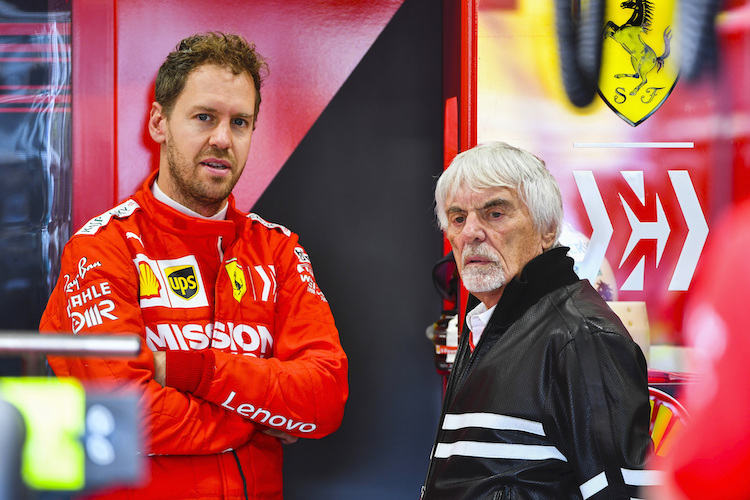 Sebastian Vettel und Bernie Ecclestone