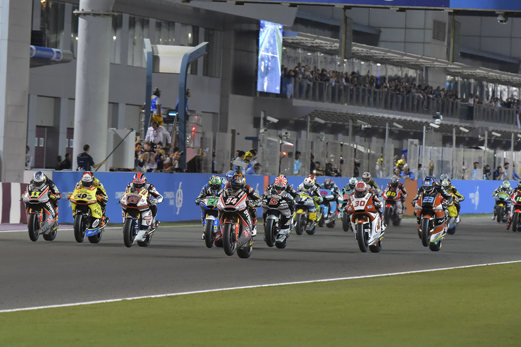 Moto2-Feld in Katar: stark besetzt