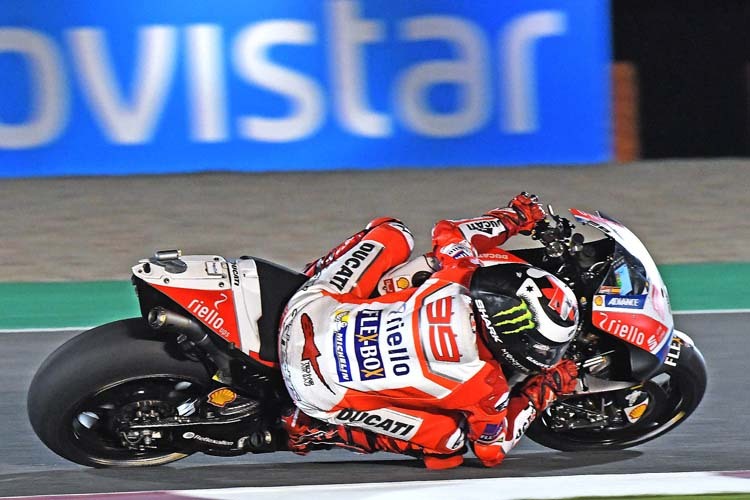 Jorge Lorenzo auf der Ducati Desmosedici