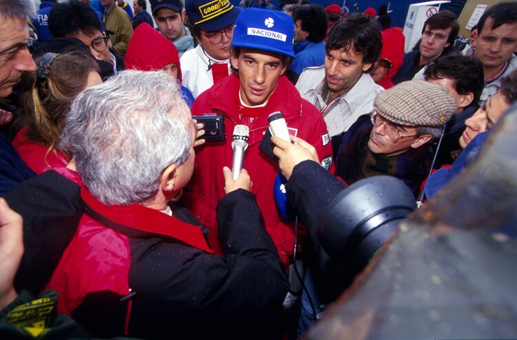 Ayrton Senna gibt ein Interview