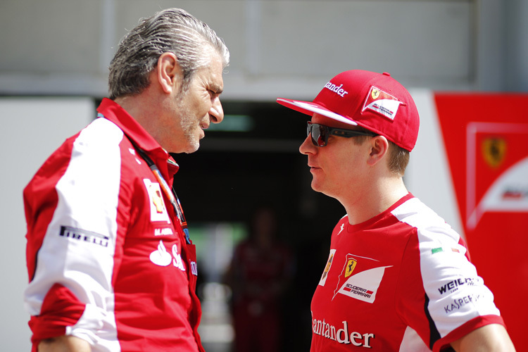 Maurizio Arrivabene mit Kimi Räikkönen