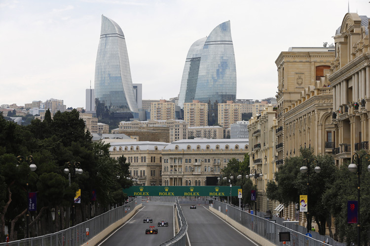 Das einmalige Pistenlayout von Baku