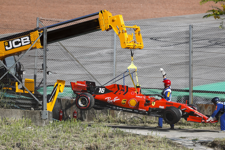 Charles Leclercs Ferrari kam nicht ins Ziel