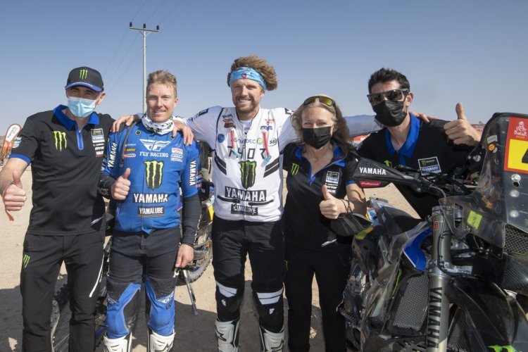 Auch die Deutsche Andrea Mayer hat einen Anteil am Yamaha-Erfolg bei der Rallye Dakar