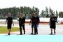 Vettel und Kollegen bei der Pisten-Besichtigung