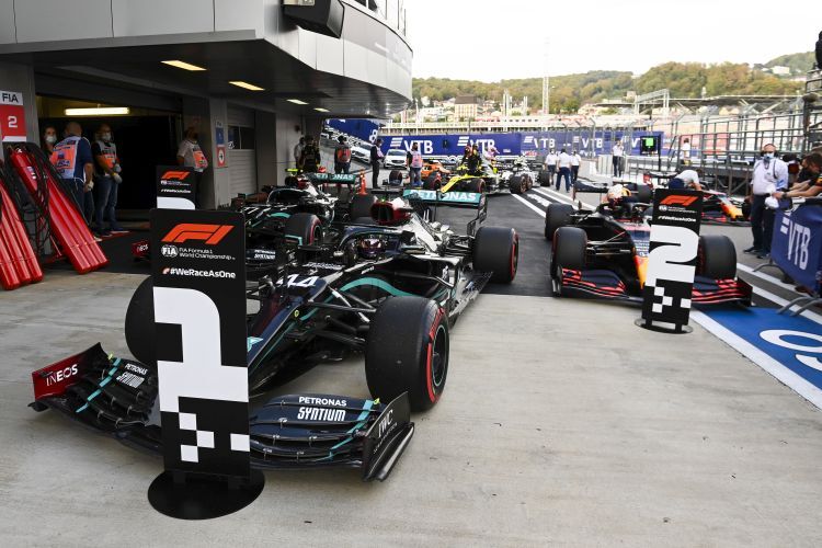 Das Auto von Lewis Hamilton, Valtteri Bottas & Max Verstappen
