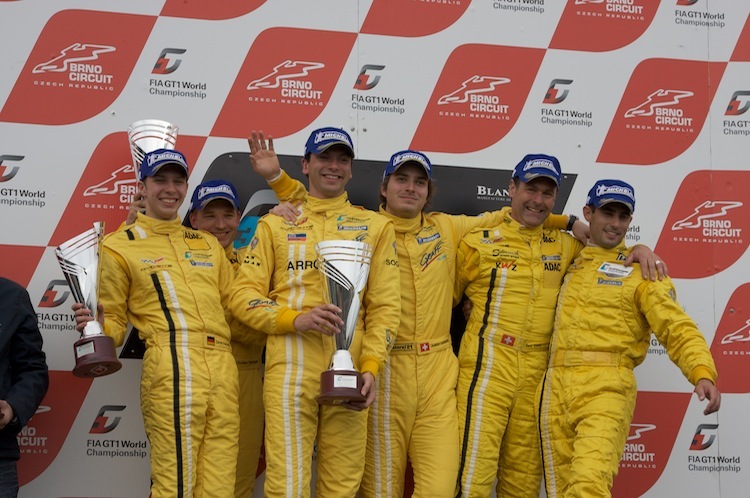 Ganz schön gelb: Corvette Podium in Brünn