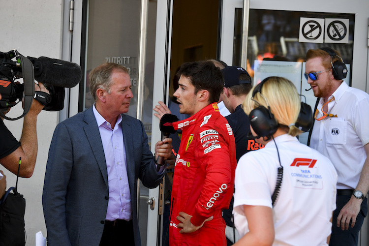  GP-Veteran Martin Brundle mit Ferrari-Talent Charles Leclerc