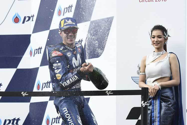 In Thailand hatte Maverick Viñales mal wieder Grund zum Feiern