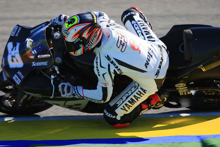 Marco Melandri bei seinem ersten Test mit der Yamaha-R1