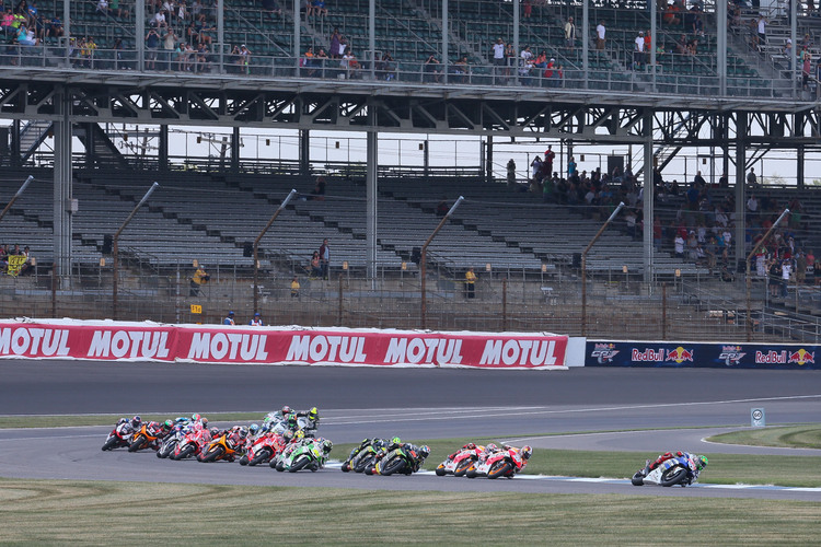 MotoGP-Start in Indy 2013: Jorge Lorenzo führt