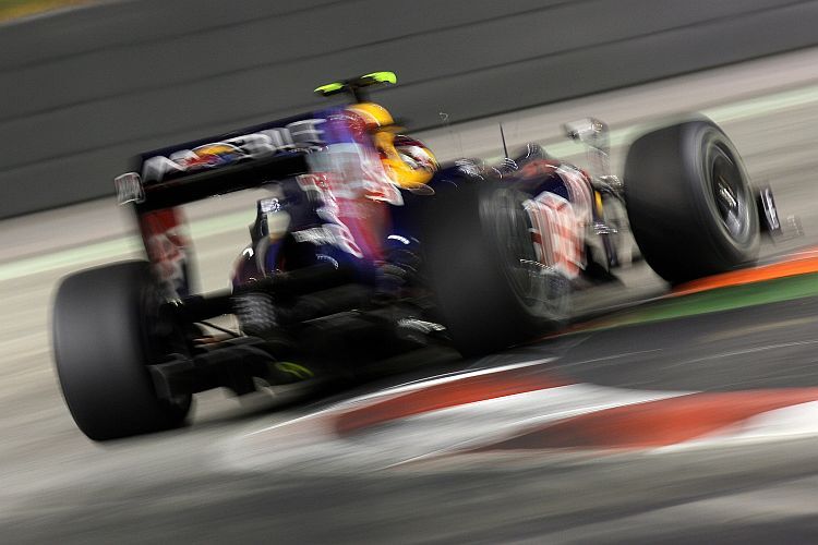 Sebastian Vettel im Nacht-Training.