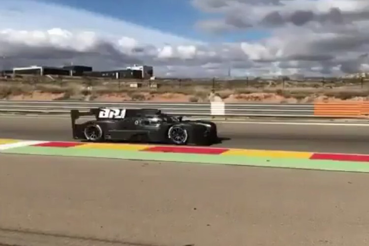 Der BR1 mit der Le-Mans-Aerodynamik bei Testfahrten in Spanien