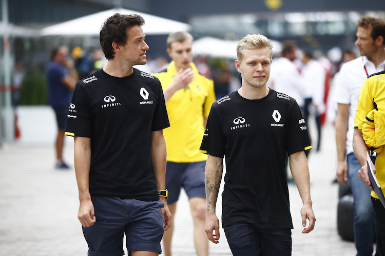 Jolyon Palmer und Kevin Magnussen in Brasilien