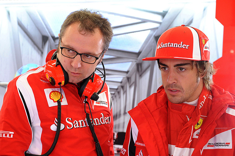 Stefano Domenicali und Fernando Alonso