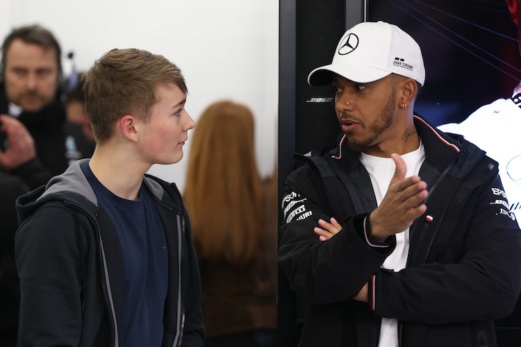 Billy Monger und Lewis Hamilton