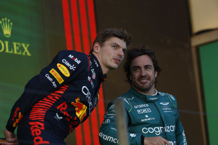 Max Verstappen und Fernando Alonso