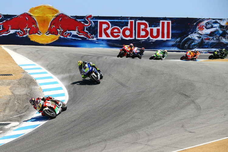 2013: Stefan Bradl führte das MotoGP-Rennen in Laguna Seca an und wurder Zweiter hinter Marc Márquez