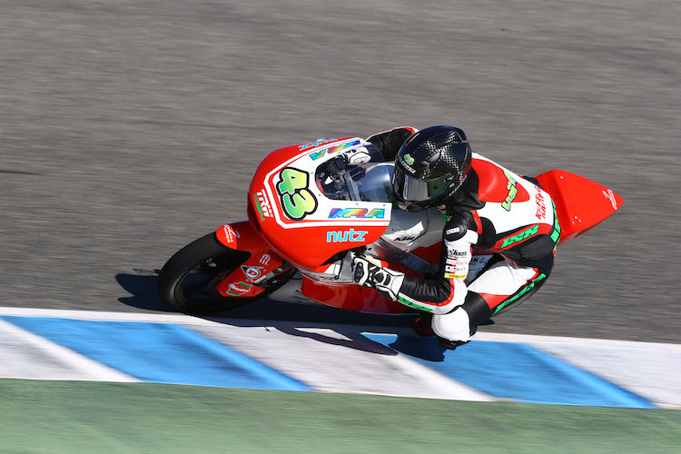 Luca Grünwald beim Jerez-Test